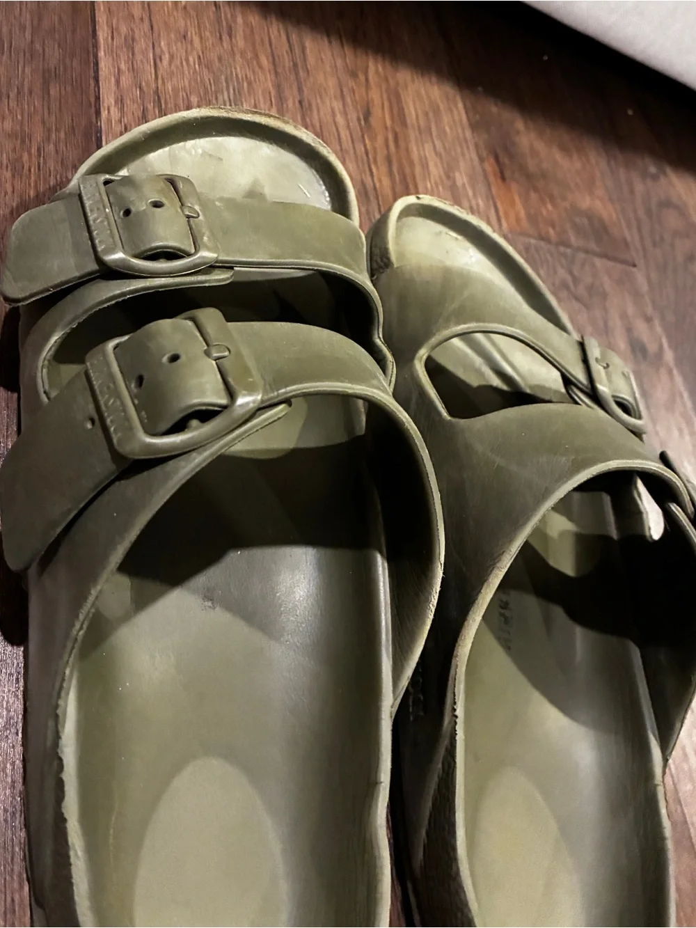 Birkenstock Arizona EVA Waterproof Sandals Olive Green Dual Strap Slides